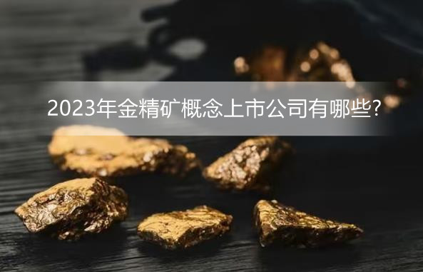 2023年金精矿概念上市公司有哪些?