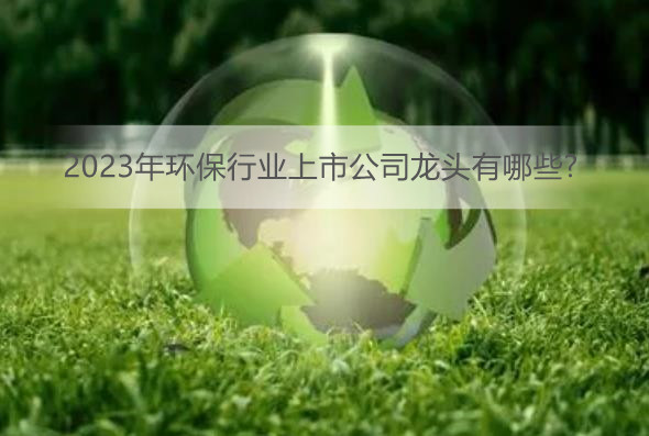 2023年环保行业上市公司龙头有哪些?