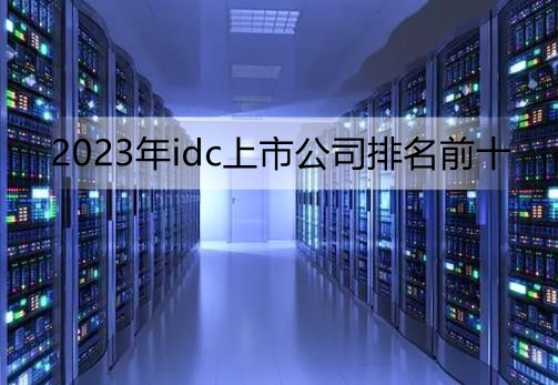 2023年idc上市公司排名前十