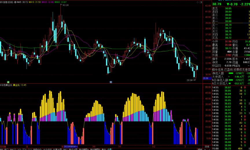 通达信彩色黄金坑指标公式源码副图