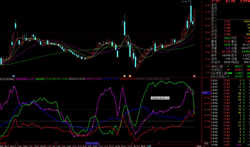 通达信主力进场加仓指标公式源码副图